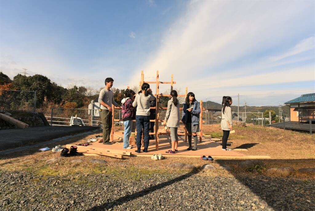 岐阜県山県市「石場建ての家 構造見学会」にて、くむんだー出展しました！